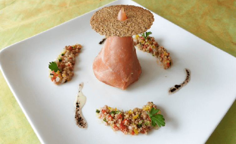 Dome de saumon sauvage au radis noir et artichaut - 1